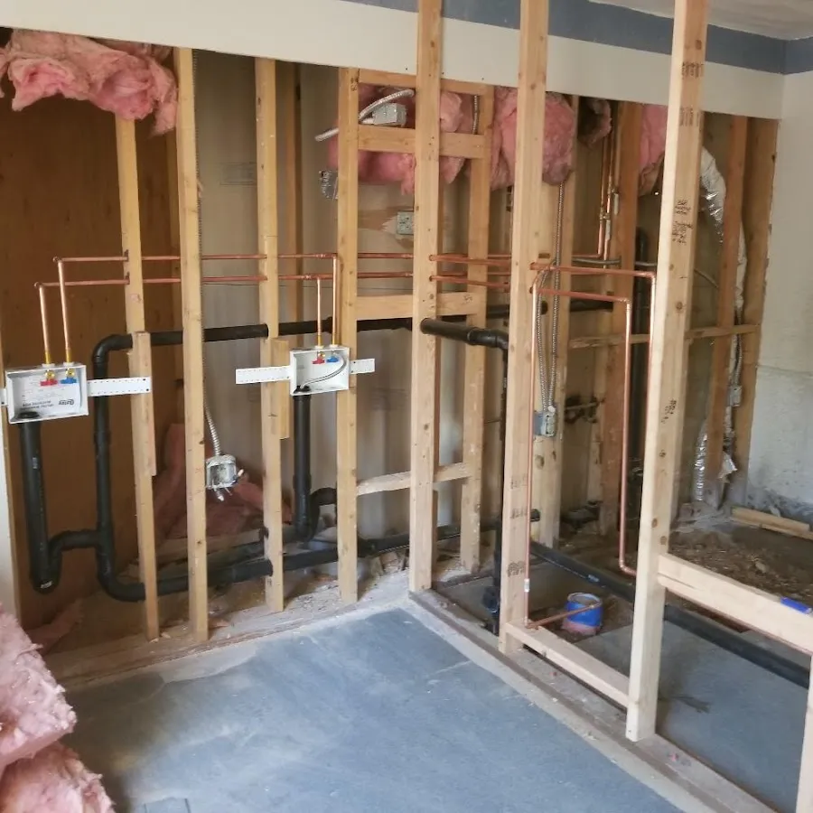 Copper pipe rough-in and plumbing installation in Cortlandville
